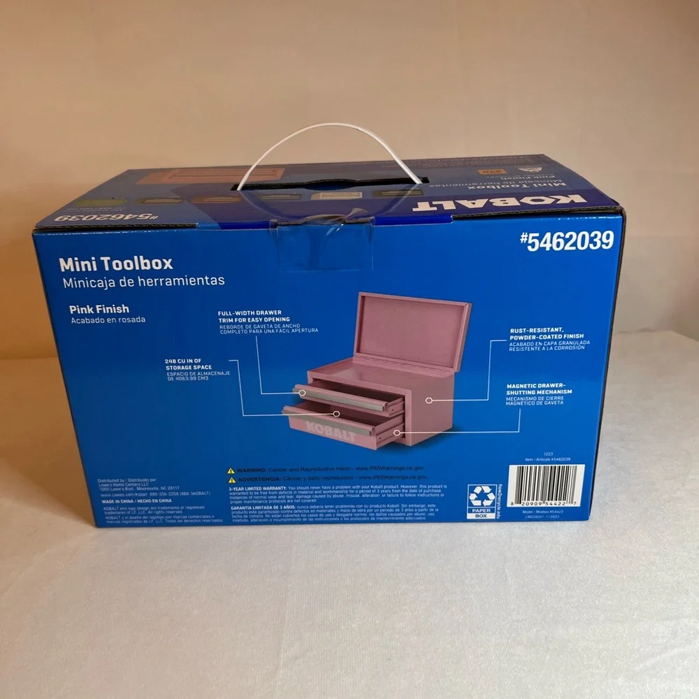 Kobalt Mini 2 Drawer Toolbox Pink